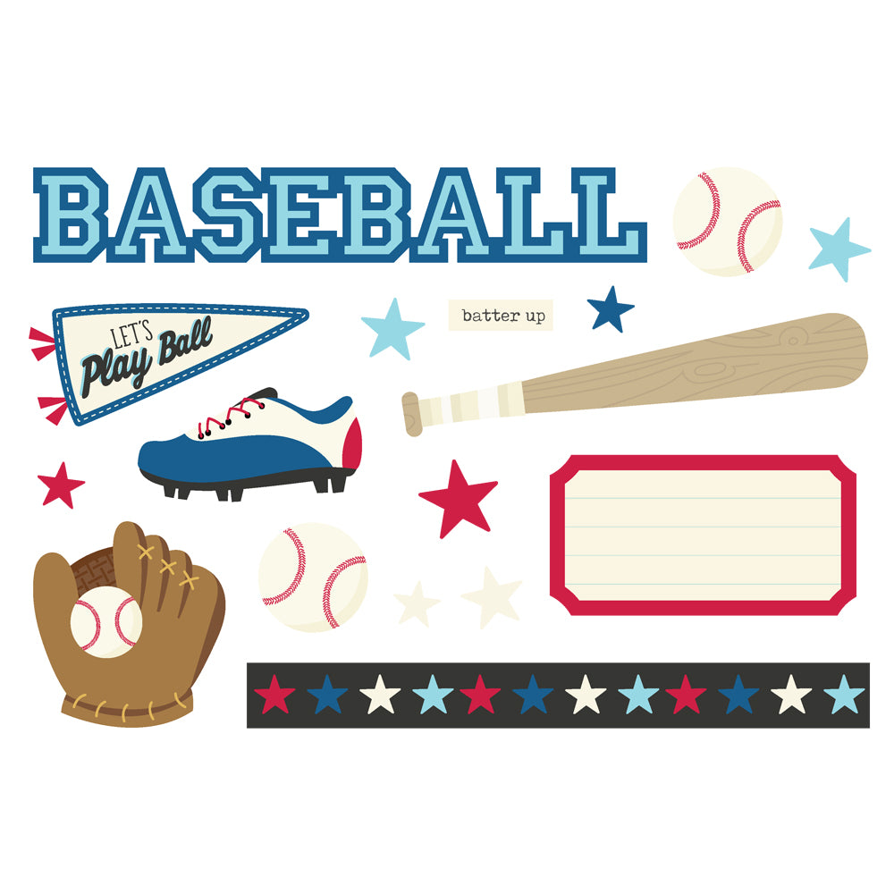 Sports Simple Set . Baseball Page Pieces