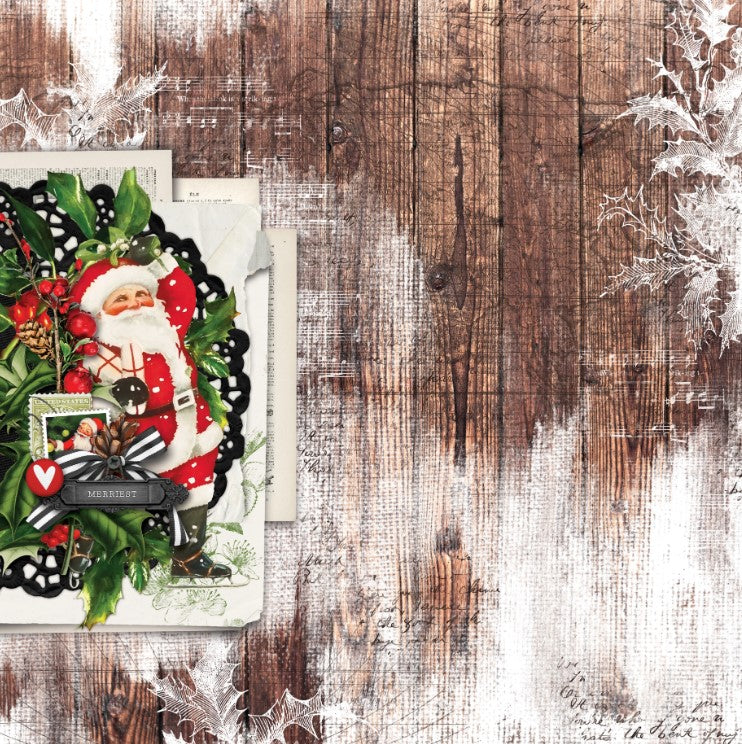 Simple Vintage Christmas Lodge . Jolly St Nick