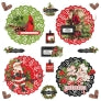 Simple Vintage Christmas Lodge . Chipboard Clusters