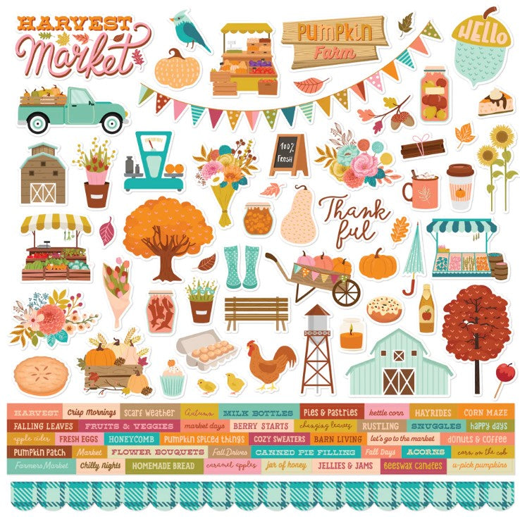 Harvest Market . Cardstock Stickers