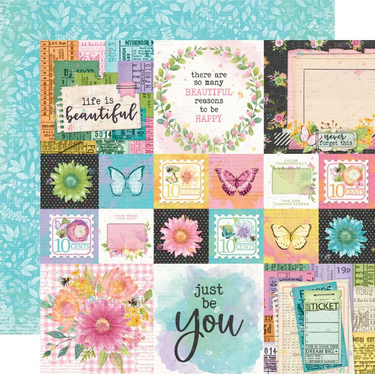 Simple Vintage Life In Bloom . 2x4/4x4 Elements