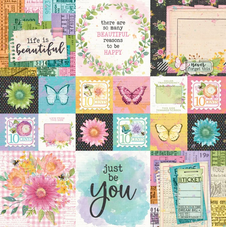Simple Vintage Life In Bloom . 2x4/4x4 Elements