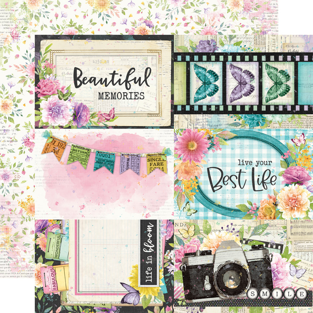 Simple Vintage Life In Bloom . 4x6 Elements