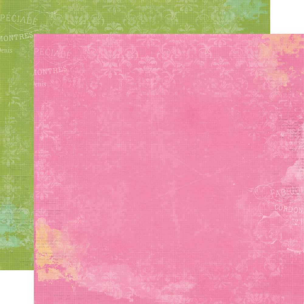 Simple Vintage Life In Bloom . Flamingo/Green