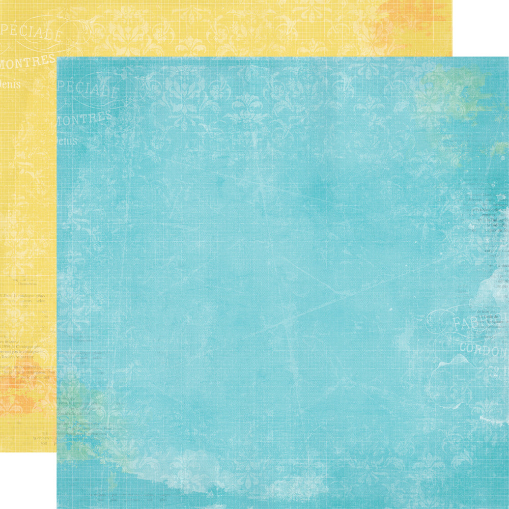 Simple Vintage Life In Bloom . Teal/Daffodil
