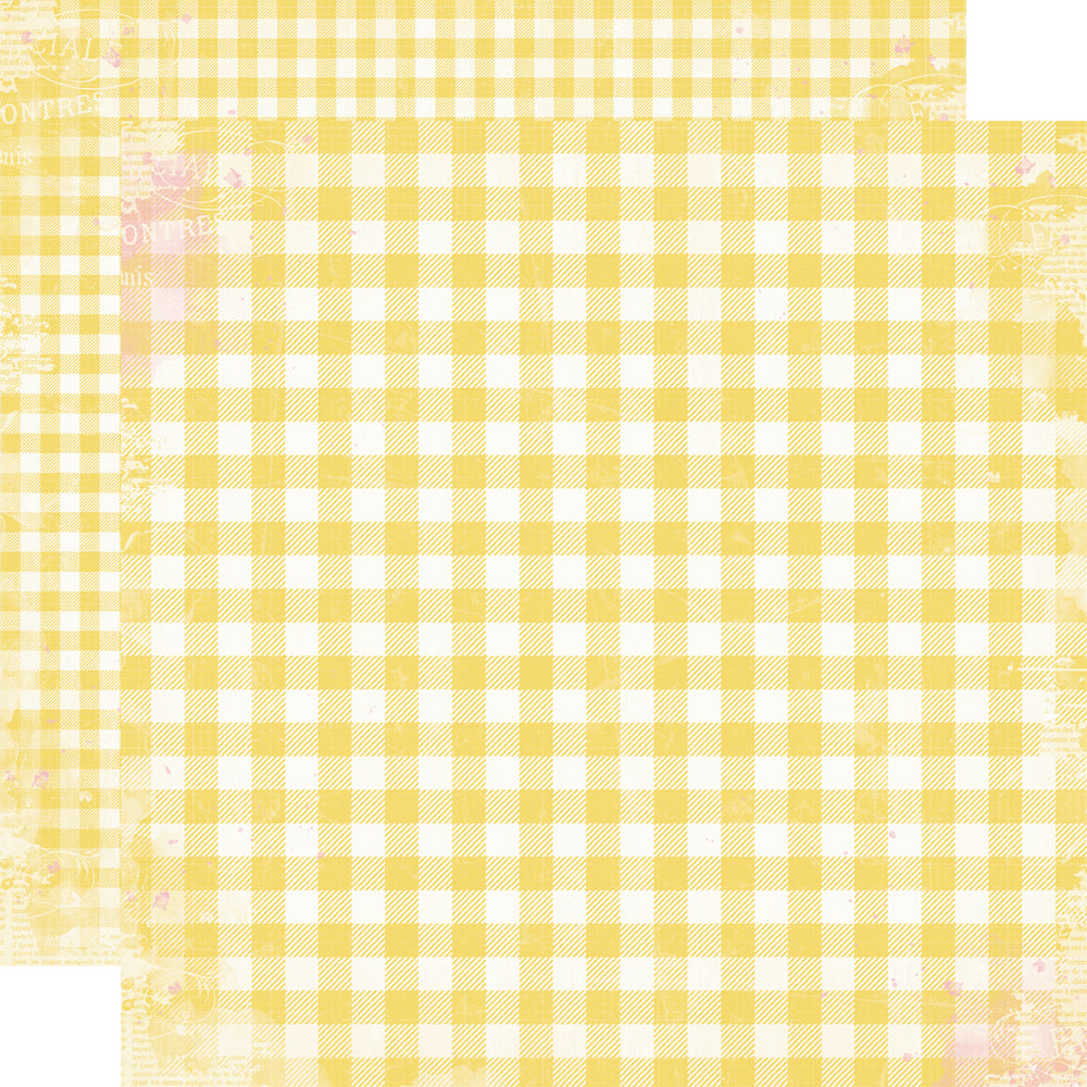 Simple Vintage Life In Bloom . Daffodil Gingham