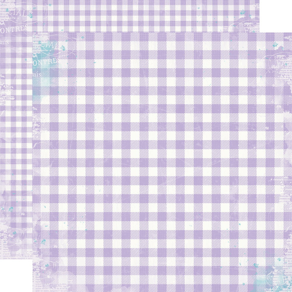 Simple Vintage Life In Bloom . Lilac Gingham
