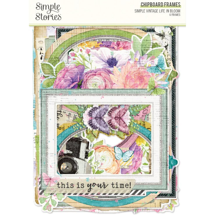 Simple Vintage Life In Bloom . Chipboard Frames