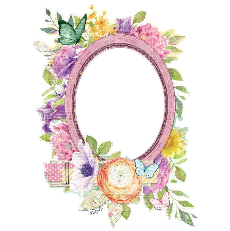 Simple Vintage Life In Bloom . Chipboard Frames
