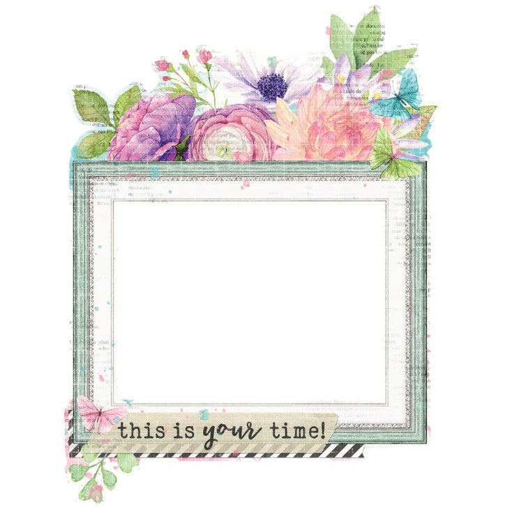 Simple Vintage Life In Bloom . Chipboard Frames