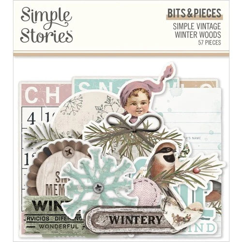 Simple Vintage Winter Woods . Bits & Pieces