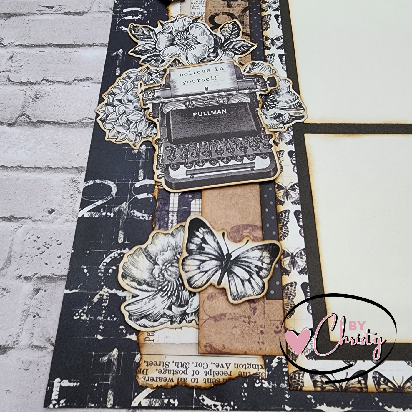 Custom . Happy Single Page 12 x 12 Scrapbook Layout