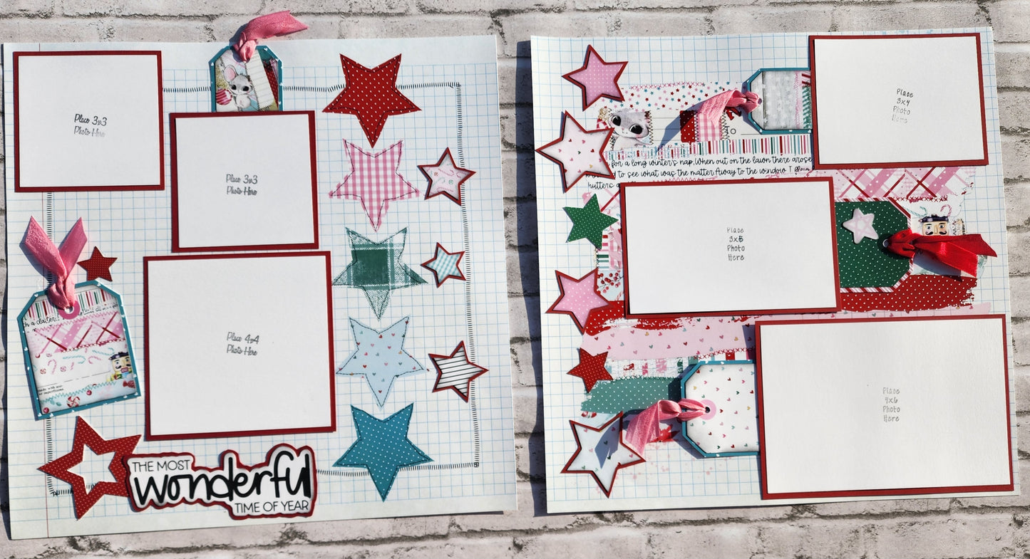 Custom . Most Wonderful Time 2 Page 12 x 12 Scrapbook Layout