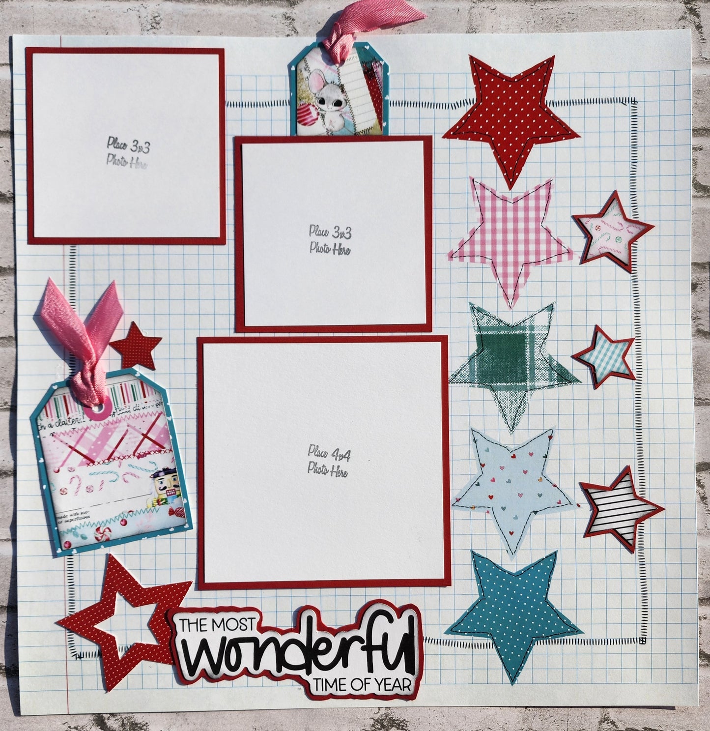 Custom . Most Wonderful Time 2 Page 12 x 12 Scrapbook Layout