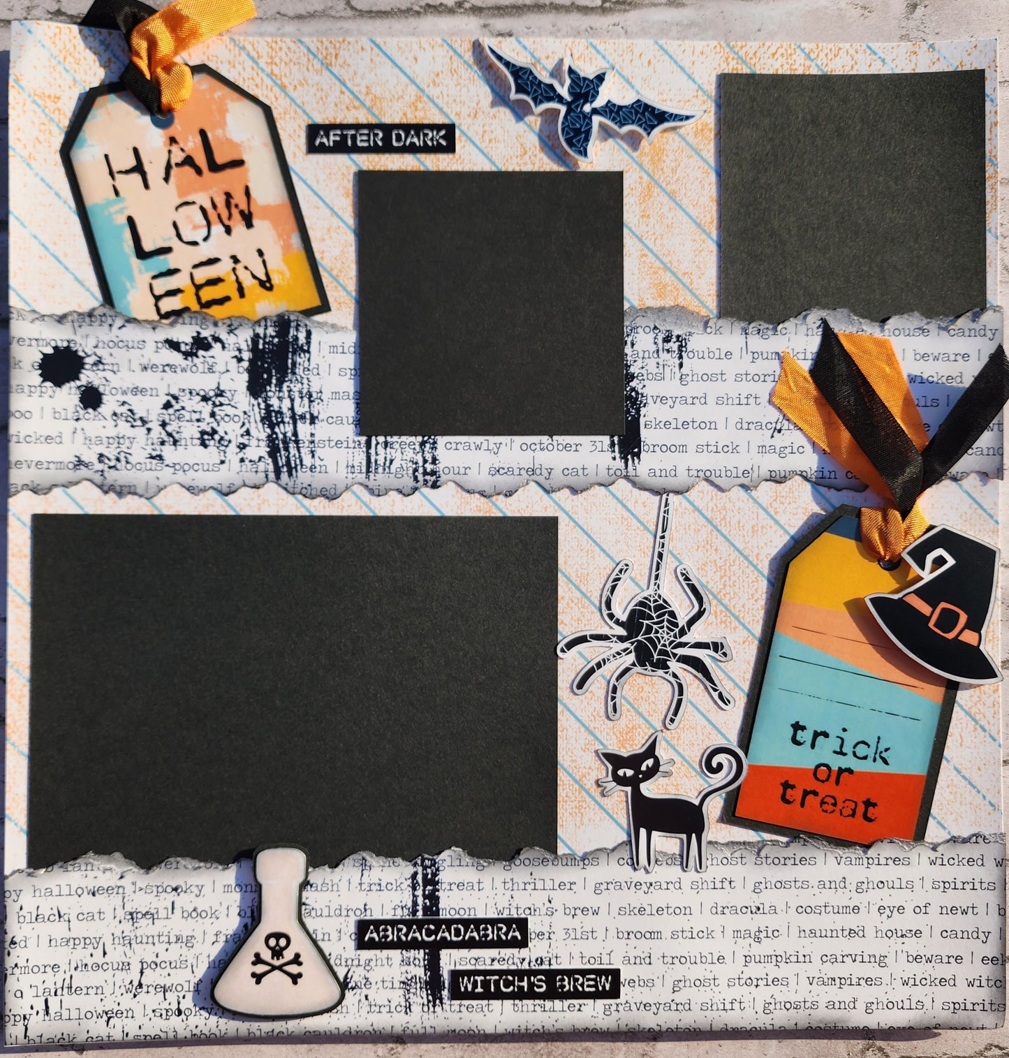 Custom . Trick or Treat Single Page Scrapbook Layout