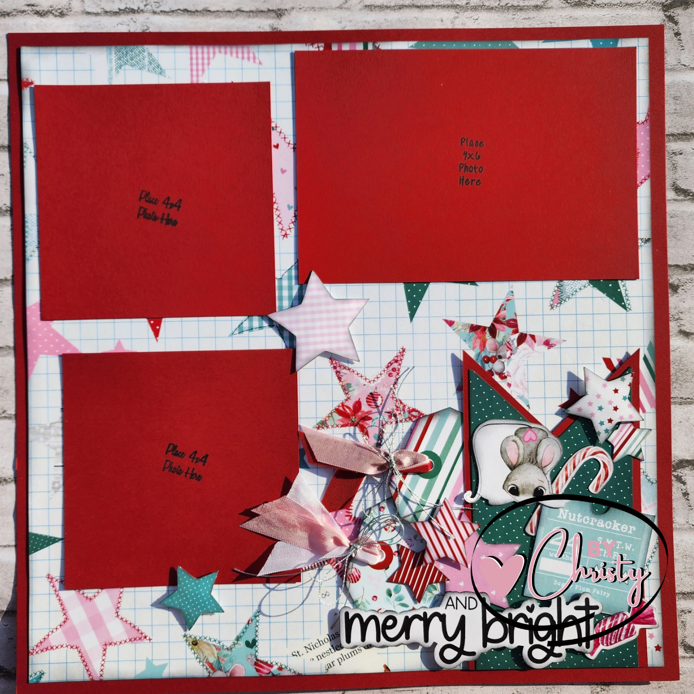 Custom . Holiday Magic 2 Page Scrapbook Layout