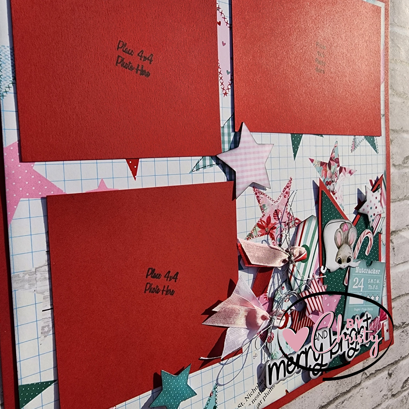 Custom . Holiday Magic 2 Page Scrapbook Layout