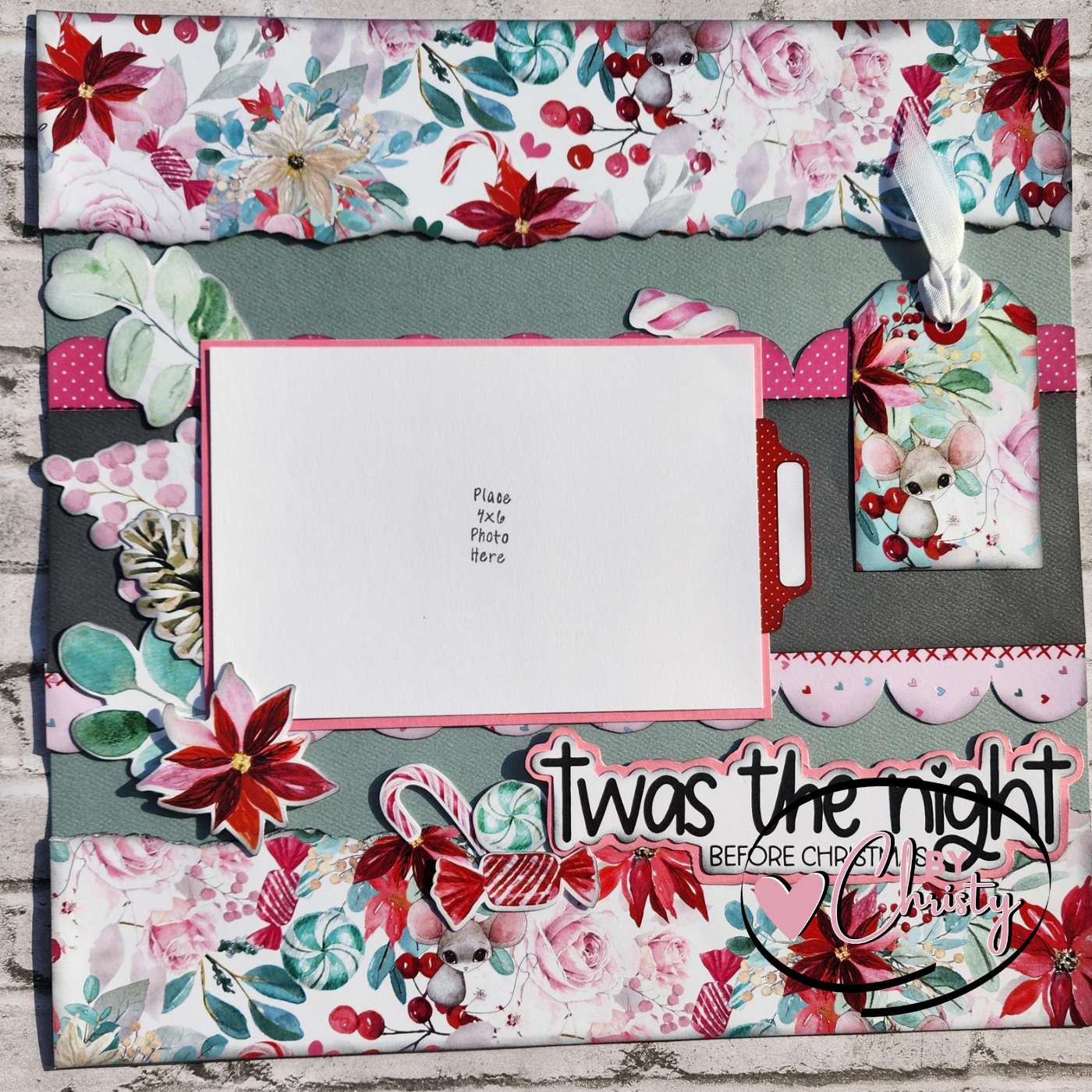Custom . Twas the Night 2 Page 12x12 Scrapbook Layout