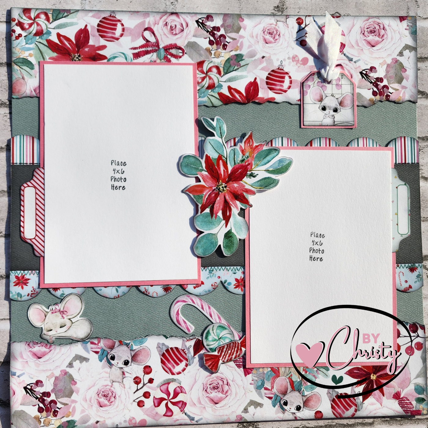 Custom . Twas the Night 2 Page 12x12 Scrapbook Layout