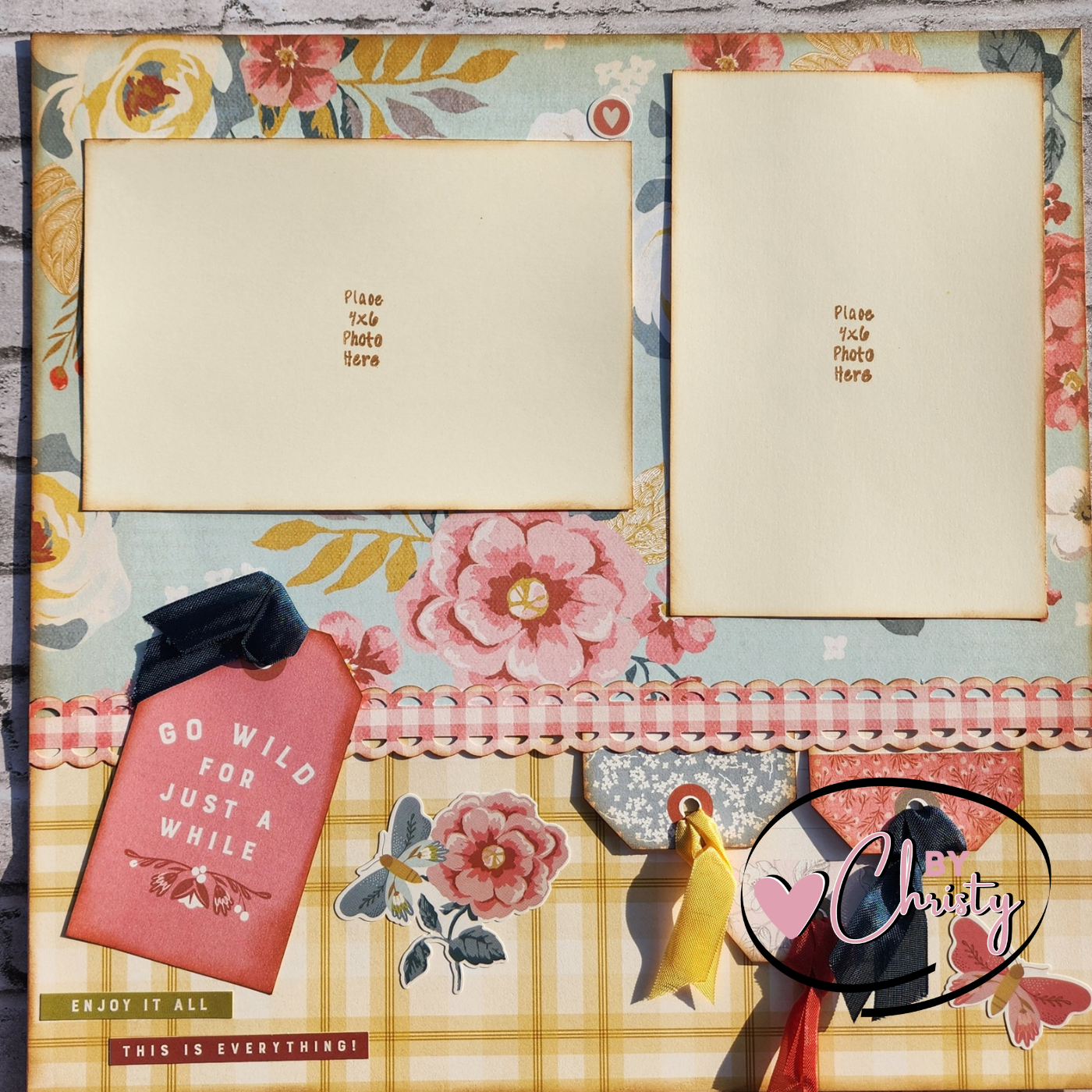 Custom . Go Wild 2 Page 12x12 Scrapbook Layout