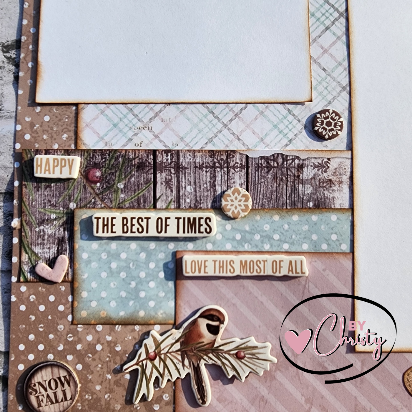 Custom . Winter Vibes 2 Page 12x12 Scrapbook Layout