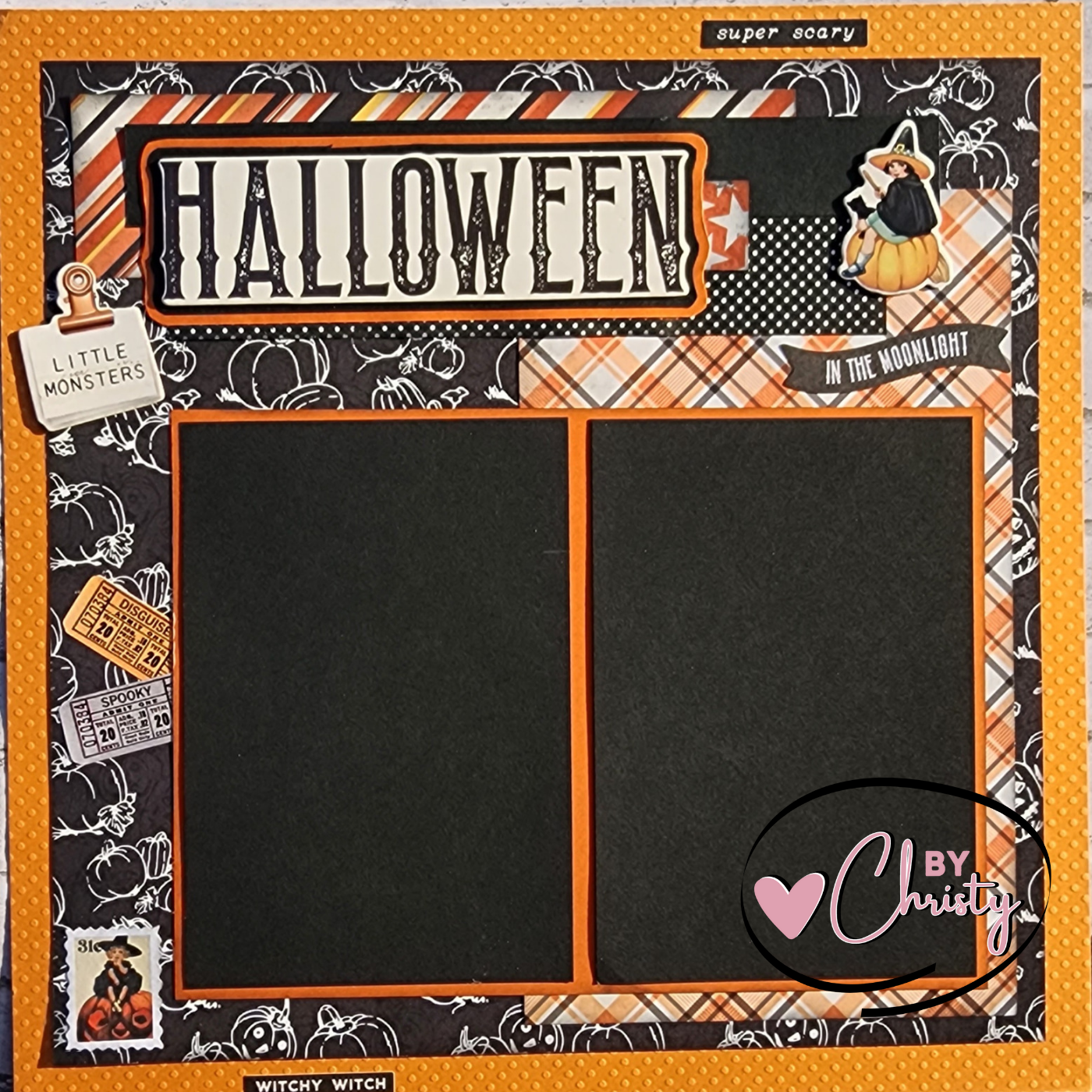 Custom . October 31st 2 Page Scrapbook Layout