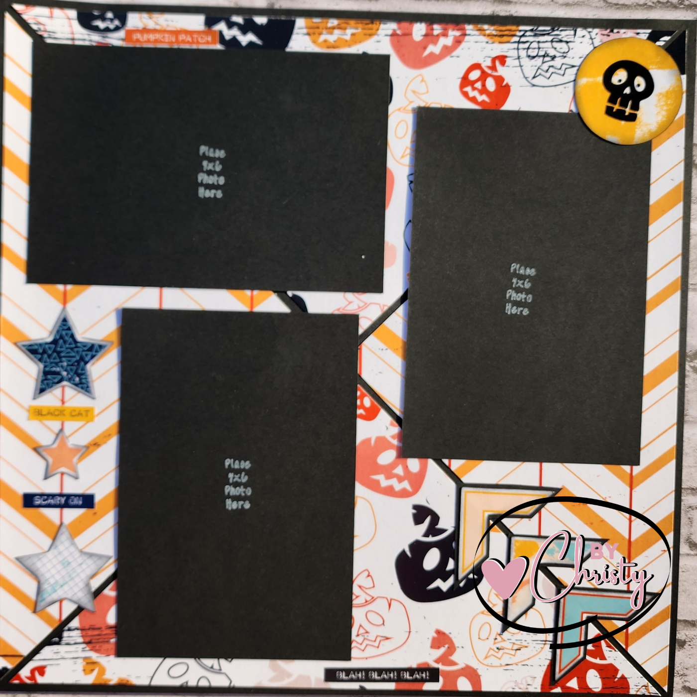 Custom . Pumpkin Patch 2 Page Scrapbook Layout
