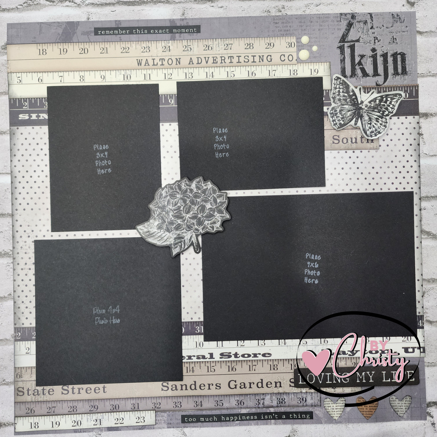 Custom . Good Life 2 Page Scrapbook Layout