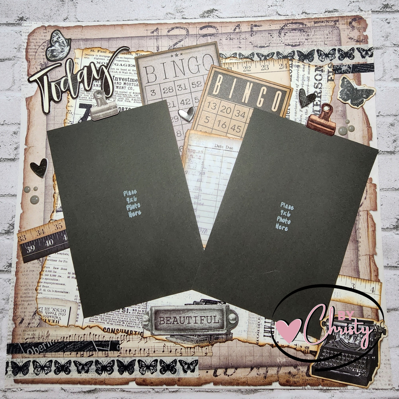 Custom . Today Single Page Scrapbook Layout
