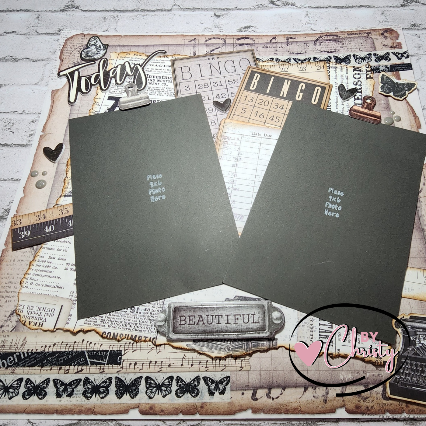 Custom . Today Single Page Scrapbook Layout