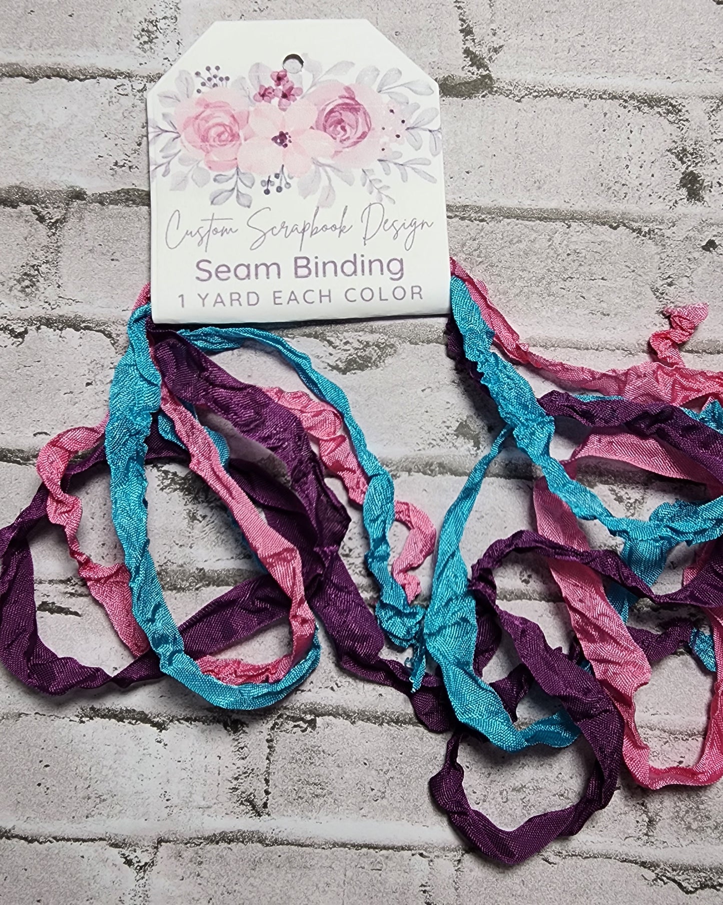 Seam Binding . Crinkled Jewels