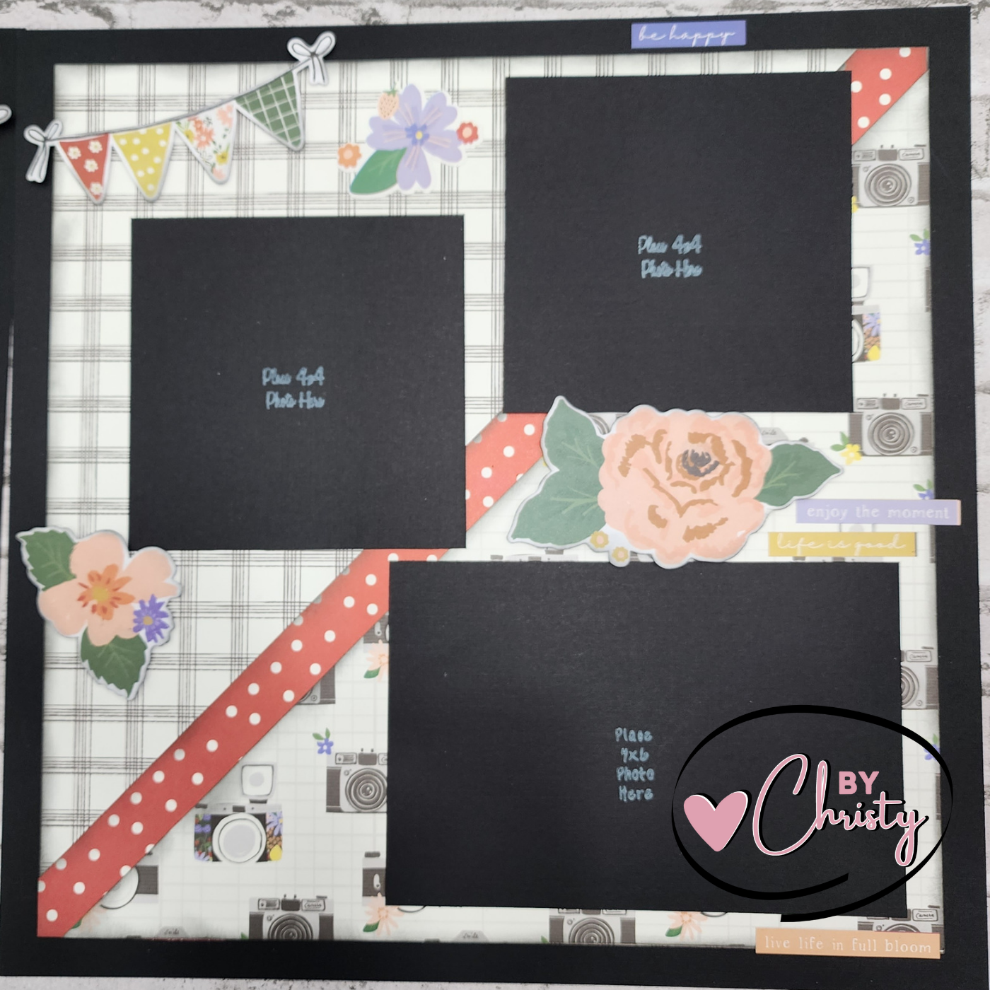 Custom . Best Day Ever 2 Page 12x12 Scrapbook Layout