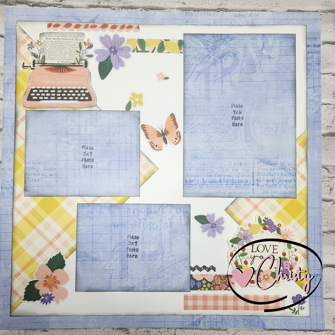 Custom . So Happy Together 2 Page 12x12 Scrapbook Layout