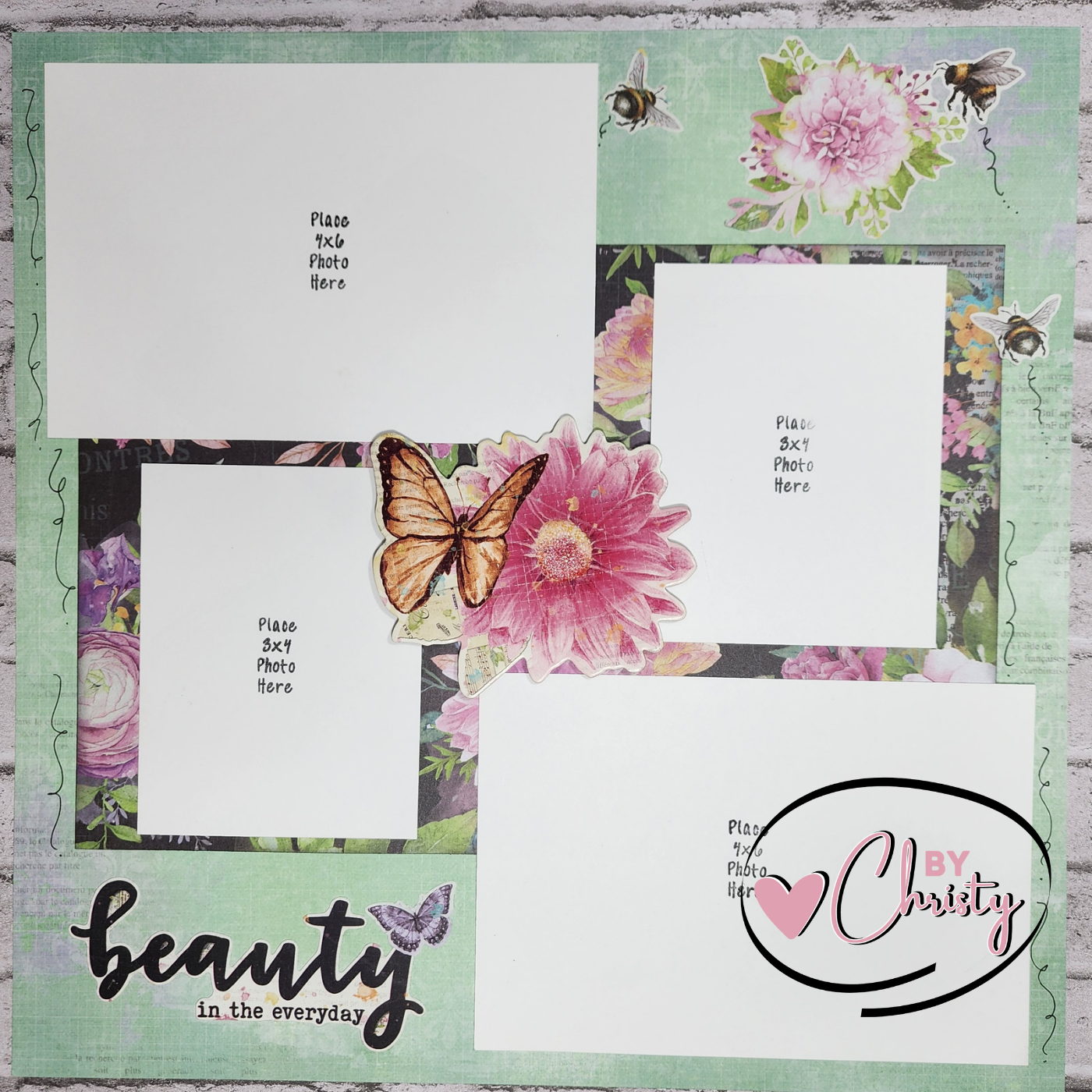 Custom . Dream 2 Page 12x12 Scrapbook Layout