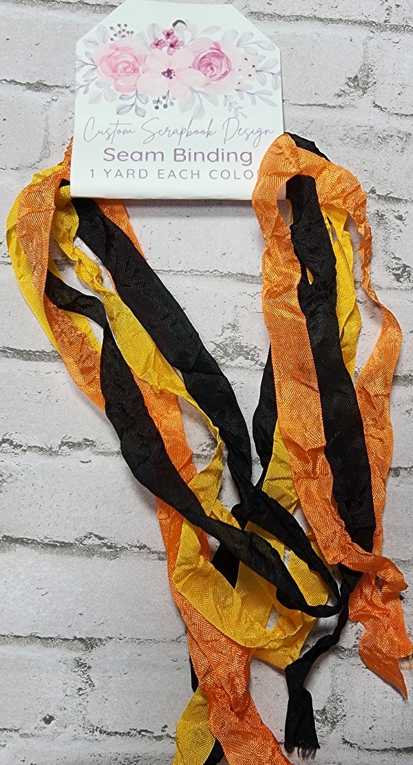 Seam Binding . Crinkled October Blend