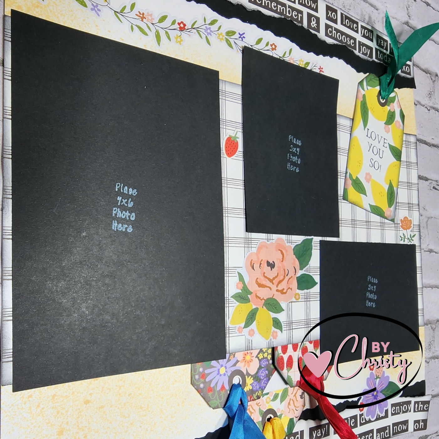 Custom . Love You Lots 2 Page 12x12 Scrapbook layout