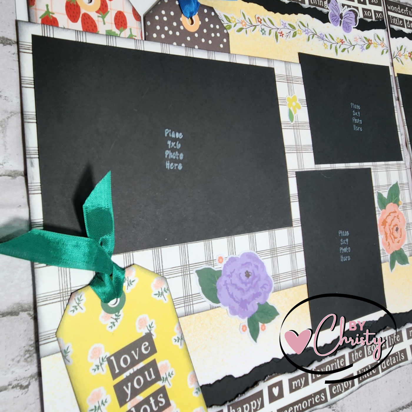 Custom . Love You Lots 2 Page 12x12 Scrapbook layout