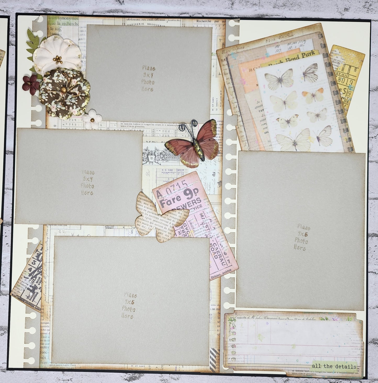 Custom . Calendar 2 Page 12x12 Scrapbook Layout
