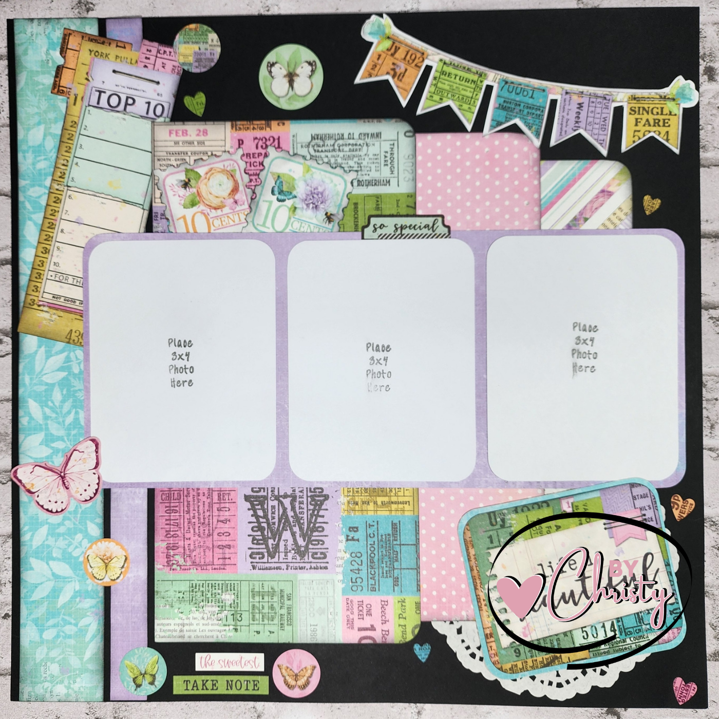 Custom . Life is Beautiful Single Page 12x12 Scrapbook Layout