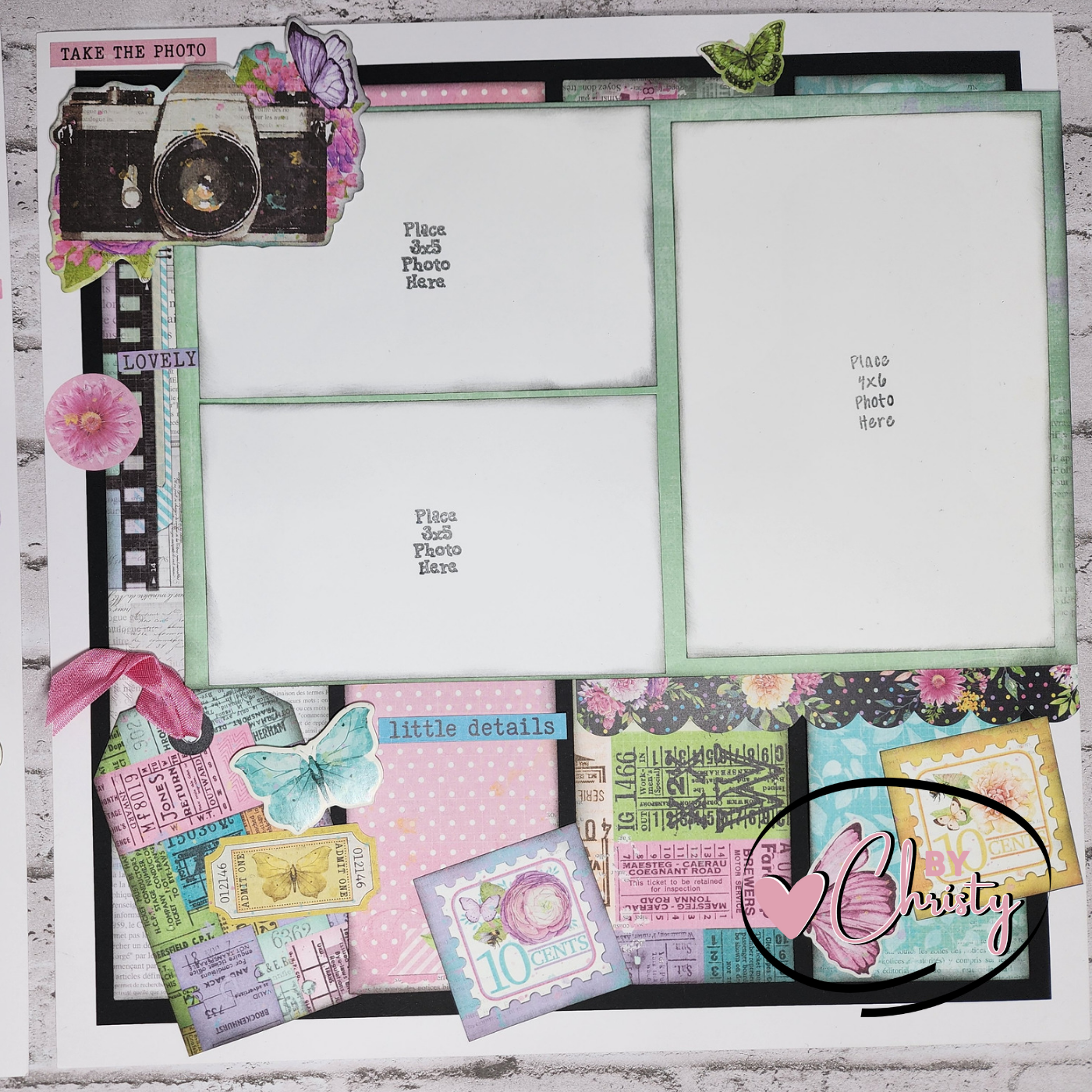Custom . Life Documented 2 Page 12x12 Scrapbook Layout