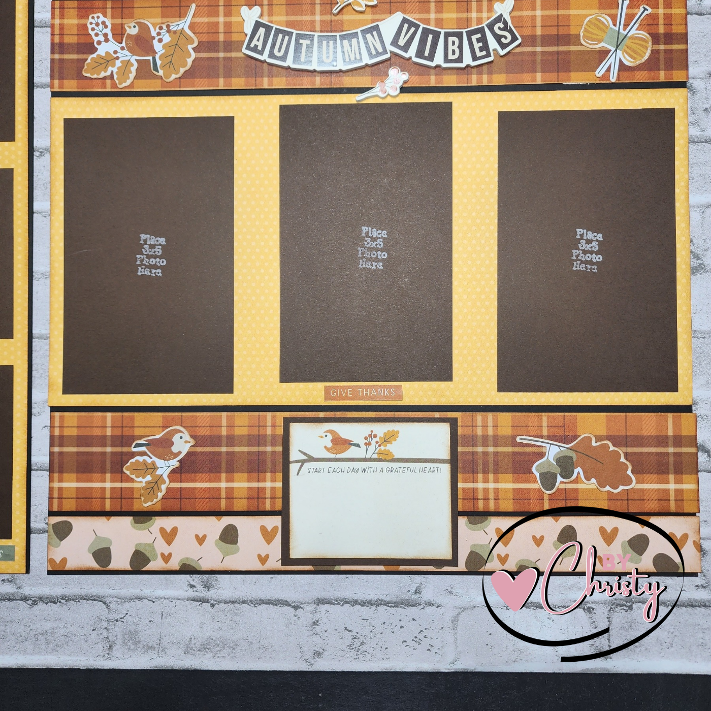 Custom . Autumn Vibes 2 Page 12 x 12 Scrapbook Layout