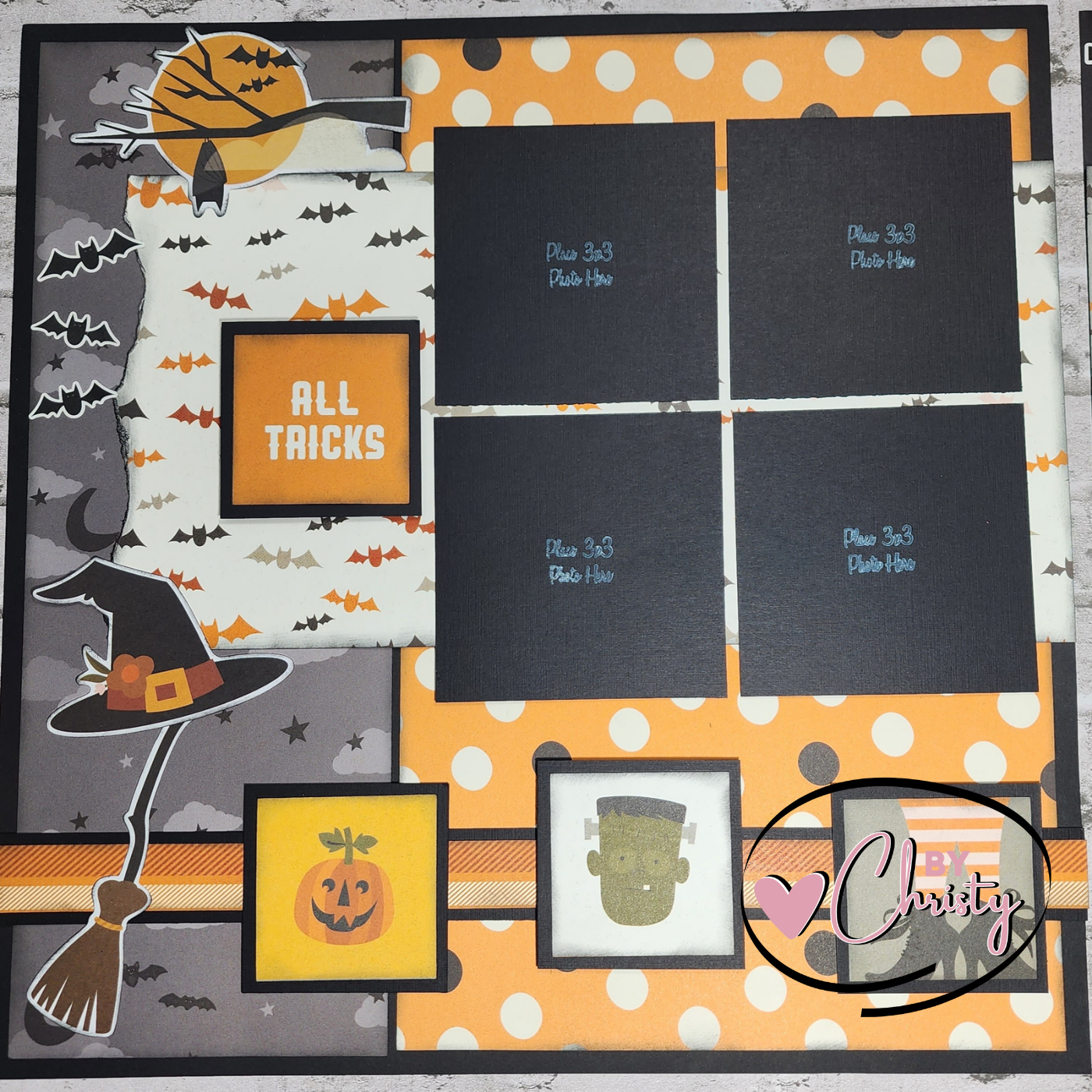 Custom . Spooky 2 Page 12 x 12 Scrapbook Layout
