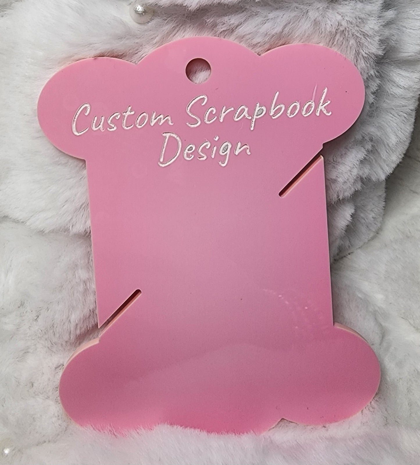 Acrylic Pink . Ribbon Keeper