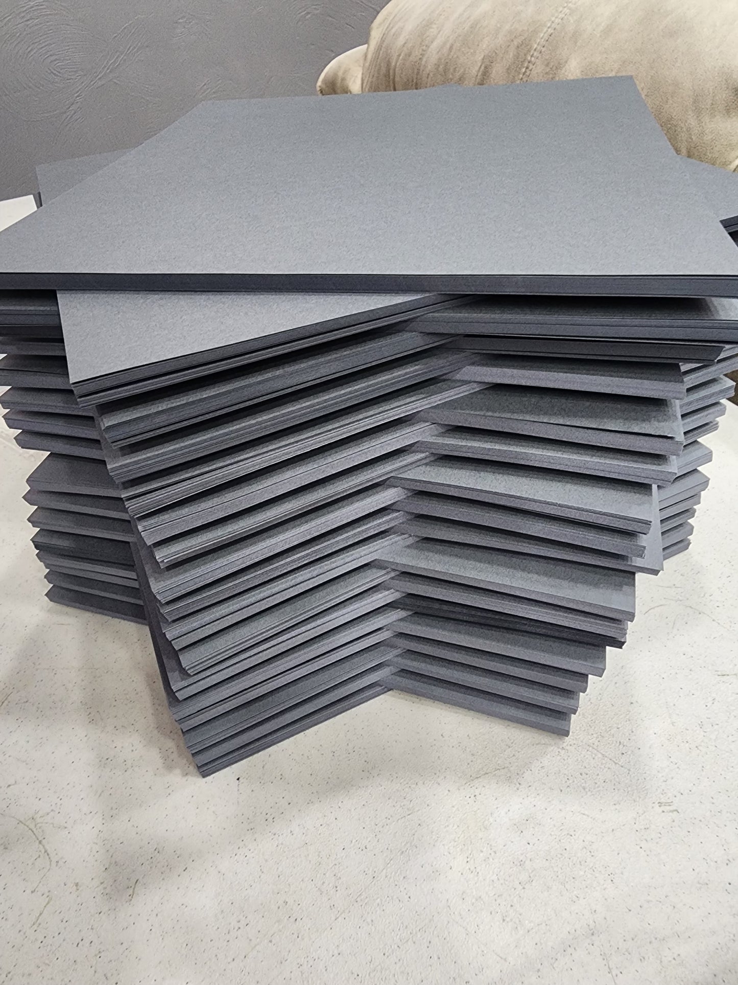 Gray Mushroom Pkg of 25 . 12 x 12 Linen Cardstock
