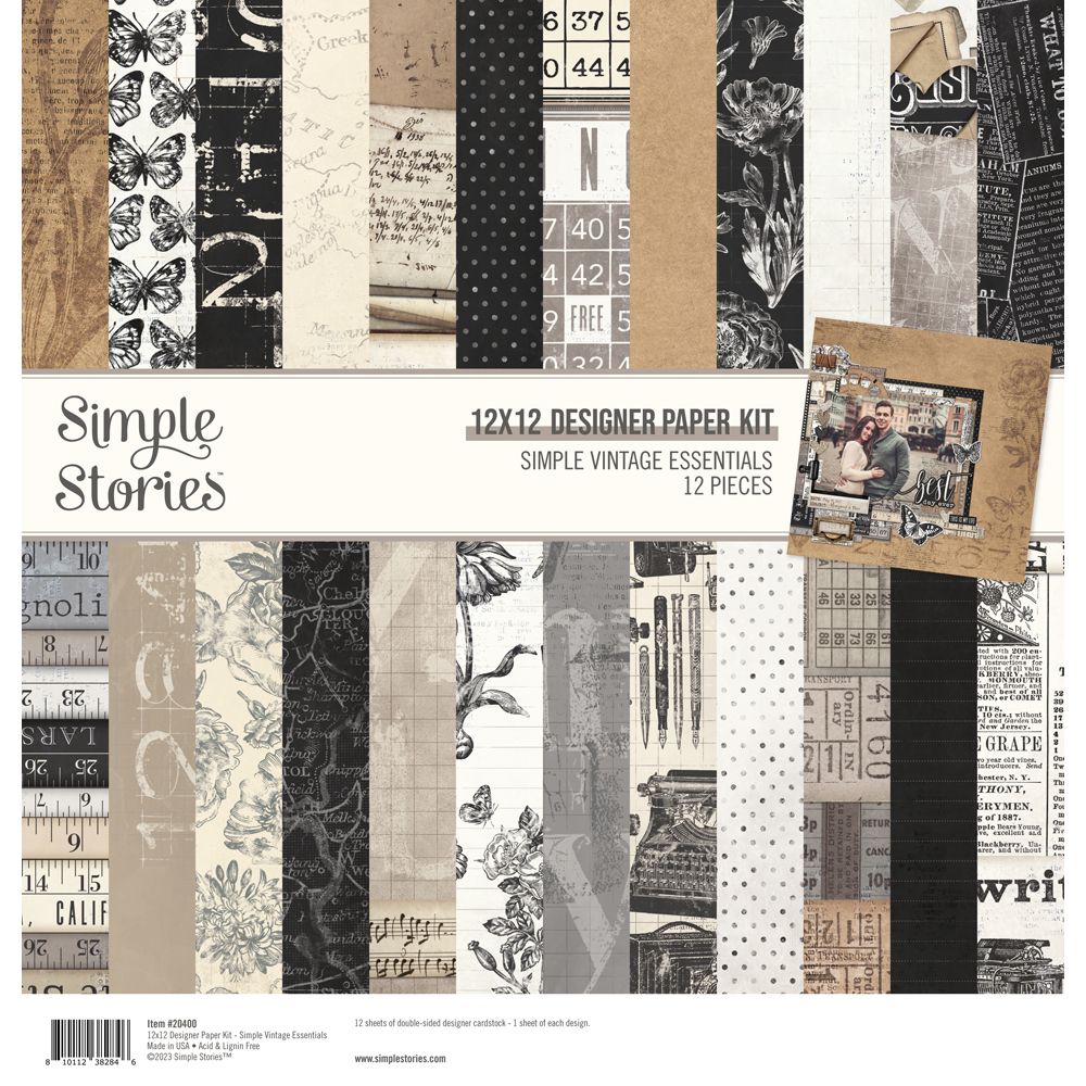 Simple Vintage Essentials . Designer Paper Kit