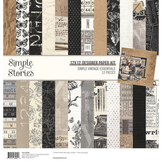 Simple Vintage Essentials . Designer Paper Kit