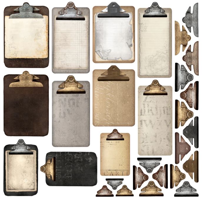 Simple Vintage Essentials . Chipboard Clipboards