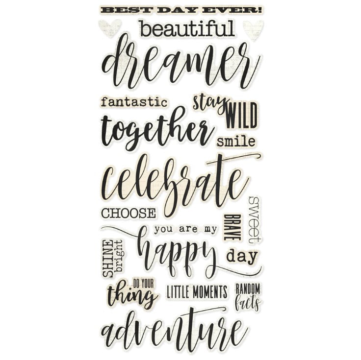 Simple Vintage Essentials . Foam Stickers Titles