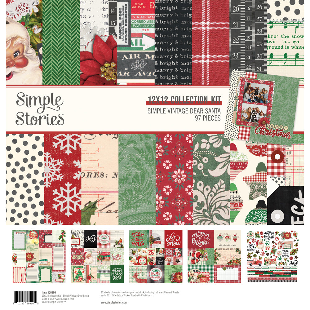 Retro Christmas Scrapbook Paper - Design Cuts