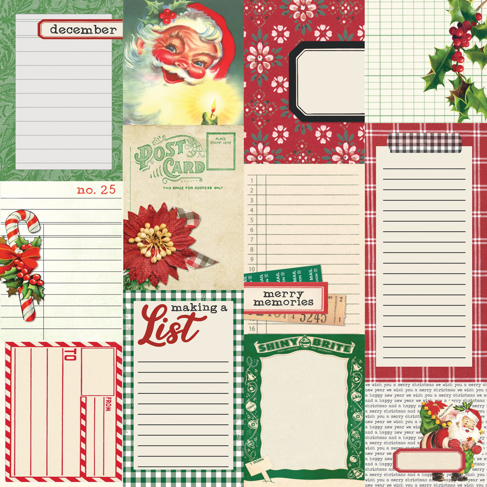 Simple Vintage Dear Santa . Journal Elements